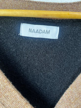 Naadam Brown and Black Color Block Cashmere Blend Cardigan