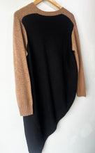 Naadam Brown and Black Color Block Cashmere Blend Cardigan