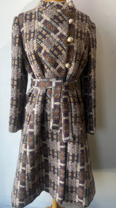 Rodrigues Lavender and Tan Tweed Coat