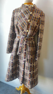 Rodrigues Lavender and Tan Tweed Coat