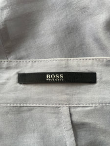 Hugo Boss Gray Ruffle Tuxedo Shirt