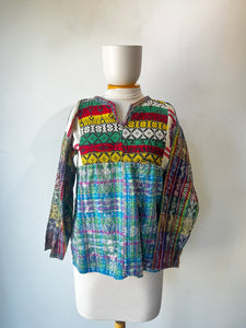 Woven and Embroidered Guatemalan Top