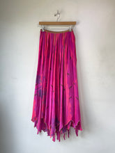 Vintage Issey Miyake Magenta Silk Print Mermaid Skirt