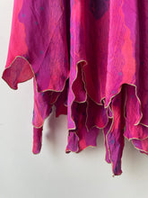 Vintage Issey Miyake Magenta Silk Print Mermaid Skirt