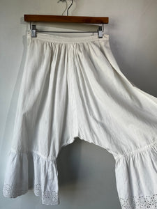 Vintage White Cotton Pantaloons