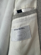 Patrik Ervell Wool and Cotton Grey Stripe Overcoat