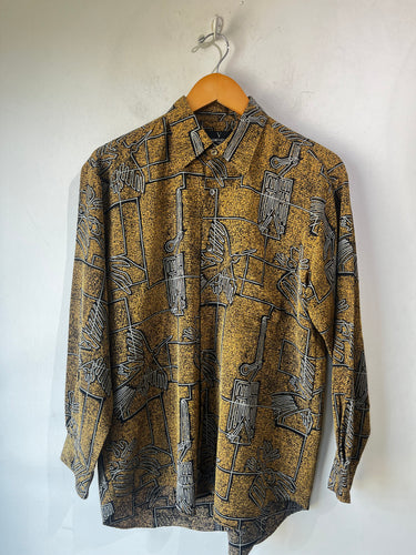 Claudio Valentino Abstract Print Men's Shirt