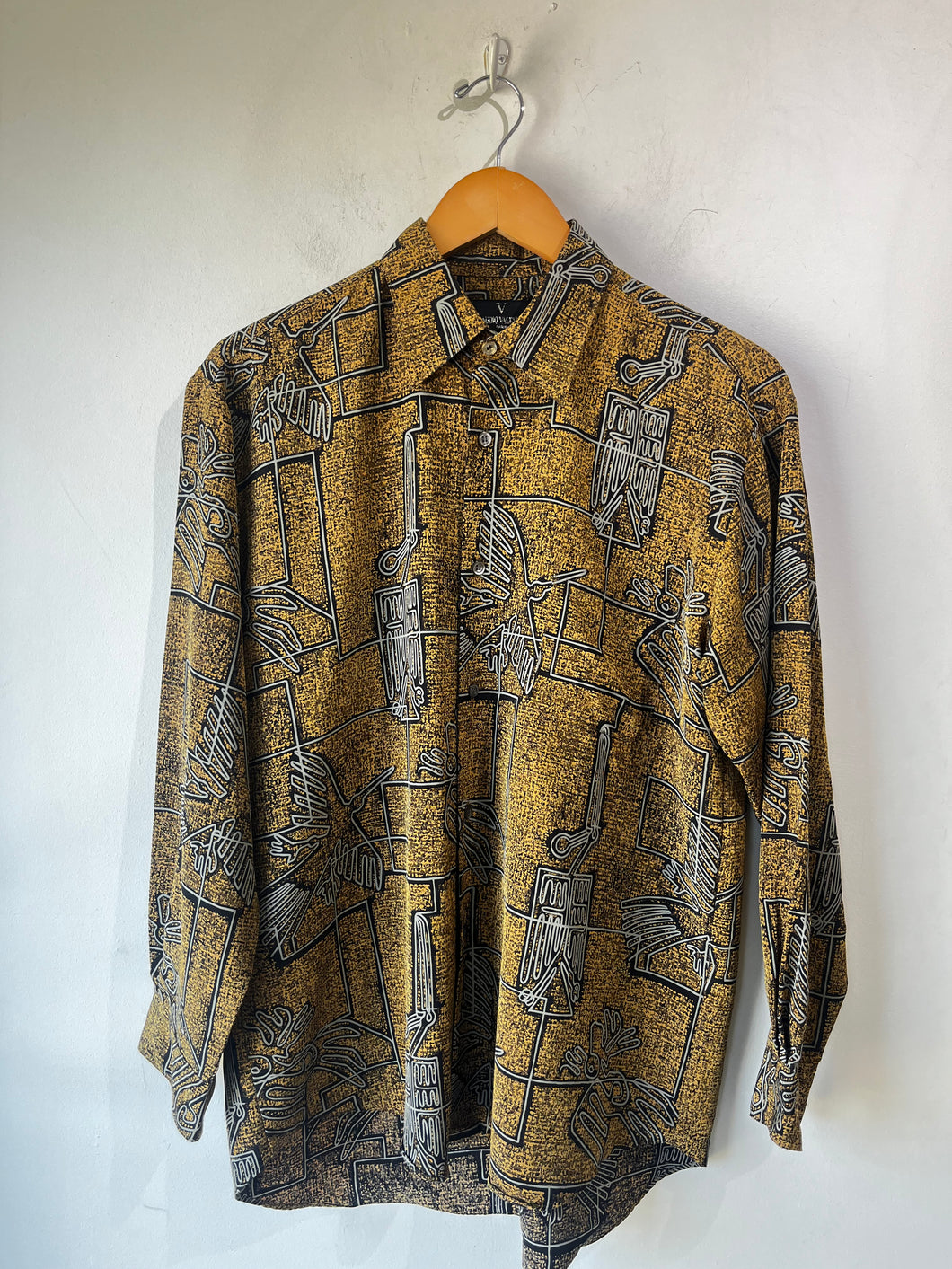 Claudio Valentino Abstract Print Men's Shirt