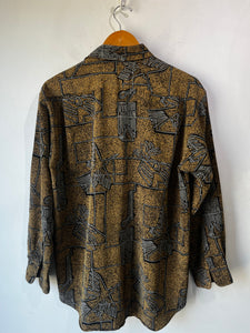 Claudio Valentino Abstract Print Men's Shirt