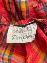 Vintage Barbara Winters for Periphery Ruffly Red Plaid Dress