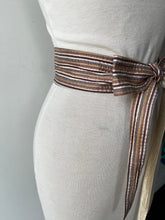 French Gear Striped Silk Obi Belt