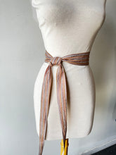 French Gear Striped Silk Obi Belt