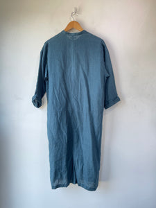 Fog Linen Work Blue Green Dress