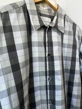 Stephen Schneider Men's Grey and Green Grid Plaid Shirt