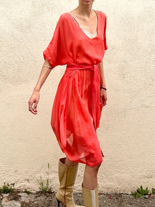 Electric Feathers Silk Organza Dress