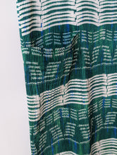 Issey Miyake IM Product Green and White Accordion-Pleated Long Vest