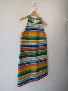 Moschino Multi-Color Striped Sleeveless Dress Sold As-Is