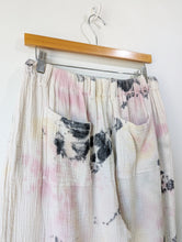 Raquel Allegra White, Pink, and Black Tie-Dye Pants