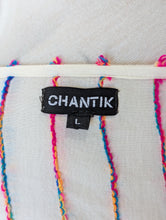 Chantik Multicolor and Pink Tassel Trim Dress