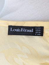 Louis Feraud Yellow Dolphin Jacquard Silk Top