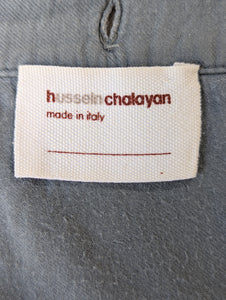 Hussein Chalayan Blue Grey Cotton Skirt