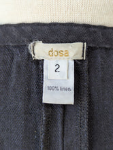 Dosa Black Linen Wrap Skirt