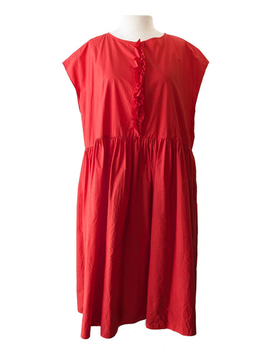 Apuntob Red Ruffle Dress