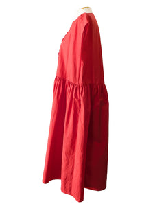 Apuntob Red Ruffle Dress