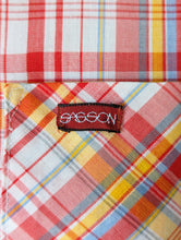 Sasson Red Plaid Shirt with Lace Detail