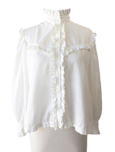 Raquel Allegra White Ruffle Blouse