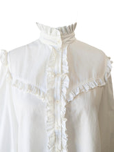 Raquel Allegra White Ruffle Blouse