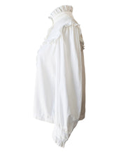 Raquel Allegra White Ruffle Blouse