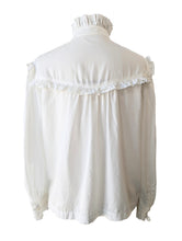 Raquel Allegra White Ruffle Blouse