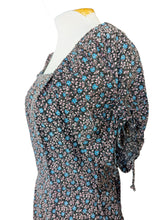 Vintage Navy, Blue, + Pink Floral Dress