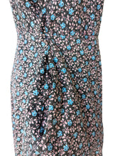 Vintage Navy, Blue, + Pink Floral Dress