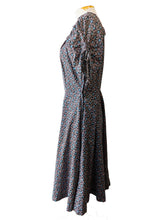 Vintage Navy, Blue, + Pink Floral Dress