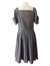 Vintage Navy, Blue, + Pink Floral Dress
