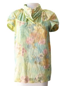 Marni Green Yellow Floral Blurry Blouse