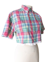 Wishful Sinful Raspberry Plaid Lace Trimmed Shirt