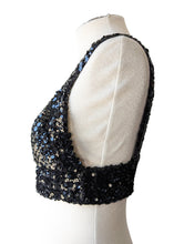 Vintage Black Sequin Embellished Bralette