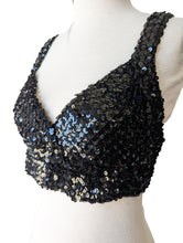 Vintage Black Sequin Embellished Bralette