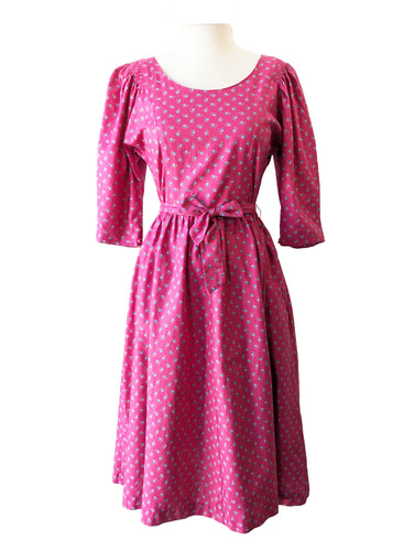 Petite Lanz Pink and Blue Floral Dress
