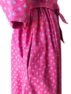Petite Lanz Pink and Blue Floral Dress