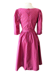 Petite Lanz Pink and Blue Floral Dress