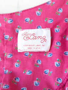 Petite Lanz Pink and Blue Floral Dress