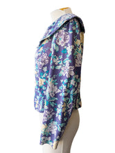 Laura Ashley Purple Floral Top with Peter Pan Collar