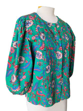 Clare V Green Multicolor Paisley Floral Top