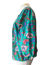 Clare V Green Multicolor Paisley Floral Top