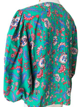 Clare V Green Multicolor Paisley Floral Top