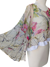 Elizabeth and James Cream and Pink Floral Silk Jacket Top